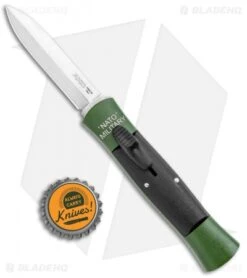 AKC 007 Concord NATO Military Green/Black Dagger OTF Auto Knife (2.8" Satin) -Blade HQ Knife Shop AKC 007 Concord NATO Military Green Black Dagger OTF Auto Satin Flat BHQ 118419 jr bottlecap