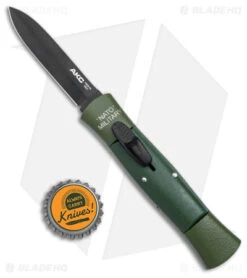 AKC 007 Concord NATO Military OTF Automatic Knife OD Green (2.75" Black Dagger) -Blade HQ Knife Shop AKC 007 Concord NATO Military OTF Auto OD Green Black Dagger BHQ 158254 jr bottlecap