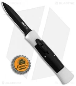 AKC 007 Concord OTF Automatic Dagger Knife White/Black (2.75" Black) -Blade HQ Knife Shop AKC 007 Concord OTF White Black Dagger GX 30494 jr bottlecap