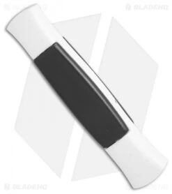 AKC 077 Concord OTF Automatic Knife White/Black (3.25" Satin Flat) -Blade HQ Knife Shop AKC 077 concord white black satin flat BHQ 52355 er spine