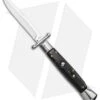 AKC Swinguard 10" Auto Italian Bayonet Stiletto Sim Dark Horn (4.25" Satin) -Blade HQ Knife Shop AKC 10in Italian Swinguard Sim Horn Auto Bayo BHQ 138553 jr