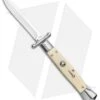 AKC Swinguard 10" Automatic Italian Stiletto Sim Ivory (4.25" Satin Bayonet) -Blade HQ Knife Shop AKC 10in Italian Swinguard Sim Ivory Auto Bayo BHQ 138560 jr