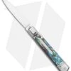 AKC 7.75" Slimline Lever Lock Clip Point Automatic Knife Abalone (3.2" Satin) -Blade HQ Knife Shop AKC 7.75in Slimline LL Auto Abalone Satin Flat BHQ 122384 jr