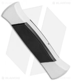 AKC 777 Blackfinger Dagger OTF Automatic Knife White/Black (3.375" Black) -Blade HQ Knife Shop AKC 777 Blackfinger Dagger OTF White Black BHQ 82047 jr side