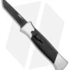 AKC 777 Blackfinger Tanto OTF Automatic Knife Brushed Aluminum (3.375" Black)