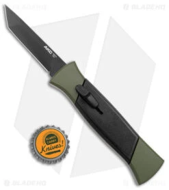 AKC 777 Blackfinger OTF Automatic Knife Green/Black (3.375" Black Tanto ) -Blade HQ Knife Shop AKC 777 Blackfinger OTF Auto Green Black Black Tanto BHQ 153513 jr bottlecap