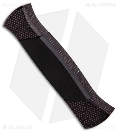 AKC 777 Blackfinger OTF Automatic Knife Sim Carbon Fiber (3.375" Black Flat) AKC 777 Blackfinger OTF Automatic Knife Sim Carbon Fiber (3.375" Black Flat) -Blade HQ Knife Shop AKC 777 Blackfinger Sim Carbon Fiber Black Flat BHQ 90290 er side
