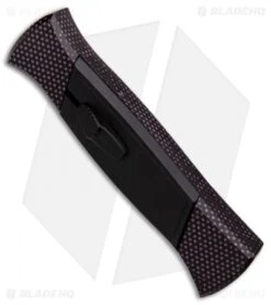 AKC 777 Blackfinger OTF Automatic Knife Sim Carbon Fiber (3.375" Black Flat) 4 AKC 777 Blackfinger OTF Automatic Knife Sim Carbon Fiber (3.375" Black Flat) -Blade HQ Knife Shop AKC 777 Blackfinger Sim Carbon Fiber Black Flat BHQ 90290 er spine