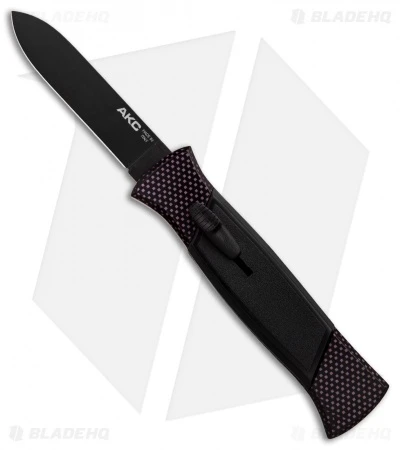 AKC 777 Blackfinger OTF Automatic Knife Sim Carbon Fiber (3.375" Black Flat) AKC 777 Blackfinger OTF Automatic Knife Sim Carbon Fiber (3.375" Black Flat) -Blade HQ Knife Shop AKC 777 Blackfinger Sim Carbon Fiber Black Flat BHQ 90290 er