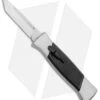 AKC 777 Blackfinger Tanto OTF Automatic Knife Brushed Aluminum (3.375" SW) -Blade HQ Knife Shop AKC 777 Blackfinger Tanto OTF Auto Brushed Aluminum SW BHQ 87412 jr 2