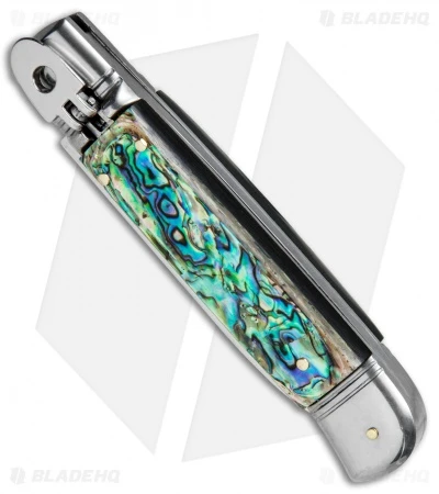 AKC Classic 8" Lever Lock Automatic Italian Knife Abalone (3.2" Polish Flat) AKC Classic 8" Lever Lock Automatic Italian Knife Abalone (3.2" Polish Flat) -Blade HQ Knife Shop AKC 8in LL Italian Auto Abalone Polish Flat BHQ 82042 jr spine