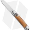 AKC 8" Lever Lock Italian Auto Olive Wood (3.2" Polish Flat) -Blade HQ Knife Shop AKC 8in LL Italian Auto Olive Wood Polish Flat BHQ 104108 jr