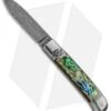 AKC Classic 8" Lever Lock Automatic Italian Knife Abalone (3.2" Damascus) -Blade HQ Knife Shop AKC Classic 8in LL Abalone Damascus Flat BP 30459 jr