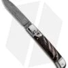 AKC Classic 8" Lever Lock Automatic Italian Knife Dark Horn (3.2" Damascus) -Blade HQ Knife Shop AKC Classic 8in LL Dark Horn Damascus Flat BP 30457 jr