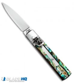 AKC Classic 6" Lever Lock Automatic Italian Knife Abalone (2.25" Satin)