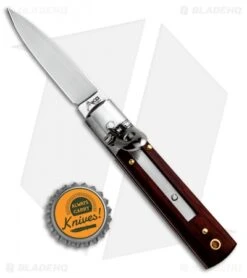 AKC Classic 6" Lever Lock Automatic Italian Knife Cocobolo (2.25" Satin) -Blade HQ Knife Shop AKC Classic Leverlock Cocobolo BHQ 50891 ns bottlecap