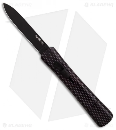 AKC Concord OTF Automatic Knife Full Sim Carbon Fiber (3.25" Black Flat) AKC Concord OTF Automatic Knife Full Sim Carbon Fiber (3.25" Black Flat) -Blade HQ Knife Shop AKC Concord Full Sim Carbon Fiber Black Flat BHQ 90292 er