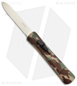 AKC Concord OTF Automatic Knife Camo Rubber (3.25" Gold)