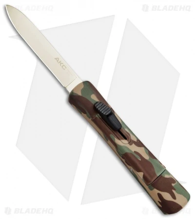 AKC Concord OTF Automatic Knife Camo Rubber (3.25" Gold) AKC Concord OTF Automatic Knife Camo Rubber (3.25" Gold) -Blade HQ Knife Shop AKC Concord OTF Camo Rubber Gold BHQ 72046 jr 2