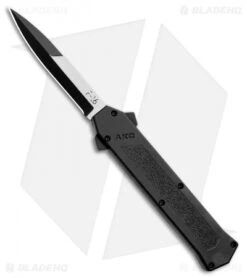 AKC F-16 D/A Bayonet OTF Automatic Knife Black (3.3" Two Tone)