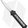 AKC F-16 D/A Bayonet OTF Automatic Knife Black/Stripe (3.3" Satin) -Blade HQ Knife Shop AKC F 16 Black Stripe Inlay DA OTF Bayo Satin Plain BP 25394 jr