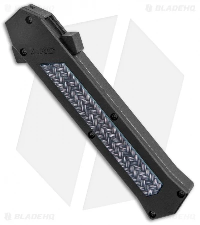 AKC F-16 D/A Bayonet OTF Automatic Knife Weave (3.3" Satin) AKC F-16 D/A Bayonet OTF Automatic Knife Weave (3.3" Satin) -Blade HQ Knife Shop AKC F 16 DA Bayo OTF Auto Knife Weave Satin BHQ 131607 jr spine