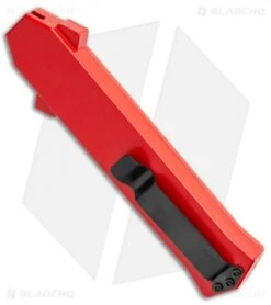 AKC F-16 D/A Bayonet OTF Automatic Knife Red (3.3" Two Tone) -Blade HQ Knife Shop AKC F 16 DA Bayo OTF Auto Red BHQ 112389 jr side
