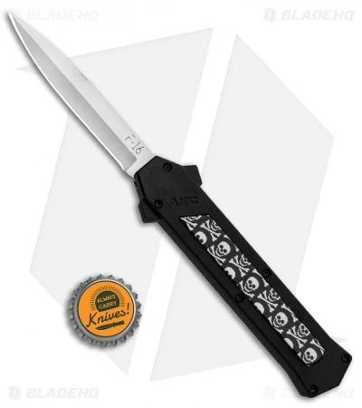 AKC F-16 D/A Bayonet OTF Automatic Knife Skulls (3.3" Satin) AKC F-16 D/A Bayonet OTF Automatic Knife Skulls (3.3" Satin) -Blade HQ Knife Shop AKC F 16 DA Bayo OTF Auto Skulls Satin BHQ 84593 jr bottlecap