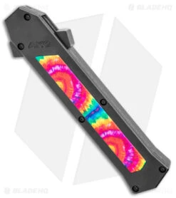 AKC F-16 D/A Bayonet OTF Automatic Knife Tie Dye (3.3" Satin) -Blade HQ Knife Shop AKC F 16 DA Bayo OTF Tie Dye Satin BHQ 143649 jr spine