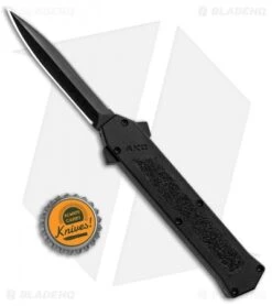 AKC F-16 D/A Dagger OTF Automatic Knife Black (3.3" Black) -Blade HQ Knife Shop AKC F 16 DA Dagger OTF Auto Black Black GX 33364 jr bottlecap