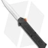 AKC F-16 D/A Dagger OTF Automatic Knife Black W/ Orange Button (3.3" Satin) -Blade HQ Knife Shop AKC F 16 DA Dagger OTF Auto Black Orange Button Satin BHQ 98892 jr