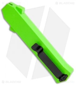 AKC F-16 D/A Dagger OTF Automatic Knife Neon Green (3.3" Satin) -Blade HQ Knife Shop AKC F 16 DA Dagger OTF Auto Neon Green Satin BHQ 113380 jr side