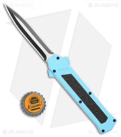 AKC F-16 D/A Dagger OTF Automatic Knife Teal (3.3" Two Tone) AKC F-16 D/A Dagger OTF Automatic Knife Teal (3.3" Two Tone) -Blade HQ Knife Shop AKC F 16 DA Dagger OTF Auto Teal TT BHQ 109160 jr bottlecap