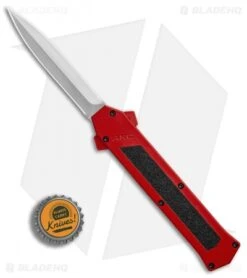 AKC F-16 D/A Dagger OTF Automatic Knife Red (3.3" Satin) -Blade HQ Knife Shop AKC F 16 DA Dagger Red Satin BHQ 87409 er bottlecap