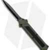 AKC F-16 D/A Dagger OTF Automatic Knife Green (3.3" Black) -Blade HQ Knife Shop AKC F 16 Green DA OTF Auto Dagger Black Plain GX 33106 jr