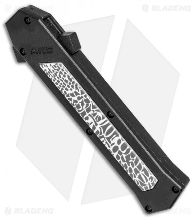 AKC F-16 D/A Bayonet OTF Automatic Knife Iguana (3.3" Satin) AKC F-16 D/A Bayonet OTF Automatic Knife Iguana (3.3" Satin) -Blade HQ Knife Shop AKC F 16 Iguana DA OTF Auto Bayo Satin Plain BP 25399 jr spine