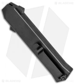 AKC F-16 D/A Bayonet OTF Automatic Knife Zebra (3.3" Satin) -Blade HQ Knife Shop AKC F 16 Zebra DA OTF Auto Bayo Satin Plain BP 25401 jr side