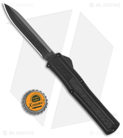 AKC F-20 D/A OTF Automatic Knife Black Aluminum (3.6" Black) AKC F-20 D/A OTF Automatic Knife Black Aluminum (3.6" Black) -Blade HQ Knife Shop AKC F 20 DA Dagger OTF Auto Black Black BHQ 140839 jr bottlecap