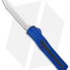 AKC F-20 D/A Spear Point OTF Automatic Knife Blue Aluminum (3.6" Satin) -Blade HQ Knife Shop AKC F 20 DA Dagger OTF Auto Blue Satin BHQ 140833 jr