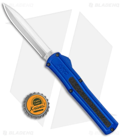 AKC F-20 D/A Dagger OTF Automatic Knife Blue Aluminum (3.6" Satin) AKC F-20 D/A Dagger OTF Automatic Knife Blue Aluminum (3.6" Satin) -Blade HQ Knife Shop AKC F 20 DA Dagger OTF Auto Blue Satin BHQ 141098 jr bottlecap 2