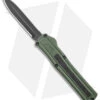 AKC F-20 D/A Dagger OTF Automatic Knife OD Green Aluminum (3.55" Black) -Blade HQ Knife Shop AKC F 20 DA Dagger OTF Auto OD Green Black BHQ 146285 jr