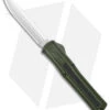 AKC F-20 D/A OTF Automatic Knife OD Green Aluminum (3.6" Satin) -Blade HQ Knife Shop AKC F 20 DA Dagger OTF Auto OD Green Satin BHQ 140493 jr