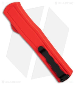 AKC F-20 DBL Dagger OTF Automatic Knife Red Aluminum (3.6" Satin) 4 AKC F-20 DBL Dagger OTF Automatic Knife Red Aluminum (3.6" Satin) -Blade HQ Knife Shop AKC F 20 DA Dagger OTF Auto Red Aluminum Satin BHQ 179208 jr side