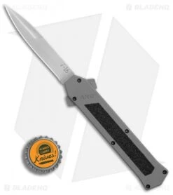 AKC F-16 D/A Bayonet OTF Automatic Knife Gray (3.3" Satin) 5 AKC F-16 D/A Bayonet OTF Automatic Knife Gray (3.3" Satin) -Blade HQ Knife Shop AKC F16 DA Bayo Satin Plain BP 25691 er bottlecap