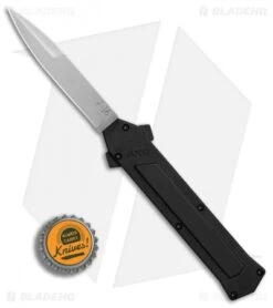 AKC F-16 D/A Bayonet OTF Automatic Knife Black Inlay (3.3" Satin) -Blade HQ Knife Shop AKC F16 DA Bayonet Black Inlay satin BHQ 79503 er bottlecap