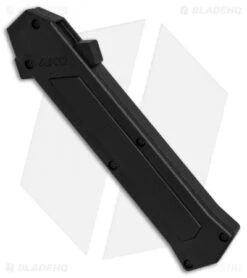 AKC F-16 D/A Bayonet OTF Automatic Knife Black Inlay (3.3" Satin) -Blade HQ Knife Shop AKC F16 DA Bayonet Black Inlay satin BHQ 79503 er spine