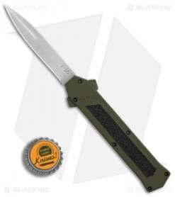 AKC F-16 D/A Bayonet OTF Automatic Knife OD Green (3.3" Satin) 5 AKC F-16 D/A Bayonet OTF Automatic Knife OD Green (3.3" Satin) -Blade HQ Knife Shop AKC F16 OD Green DA Bayo Satin Plain BP 25690 er bottlecap