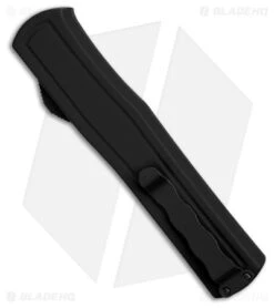 AKC F-20 D/A Dagger OTF Automatic Knife Black Aluminum (3.6" Two Tone) -Blade HQ Knife Shop AKC F20 DA Dagger OTF AK Black Alum 3in Two Tone BHQ 178763 td side