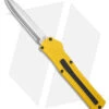 AKC F-20 D/A OTF Automatic Knife Dagger Yellow Aluminum (3.6" Satin)
