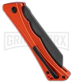 AKC Smarty Orange W/Black Bolster Automatic Knife Reverse Tanto - Black SW Plain -Blade HQ Knife Shop AKC Smarty AK Orange w Black Bolster 3in BSW BHQ 184676 td side large